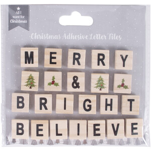 Christmas Adhesive Letter Tiles