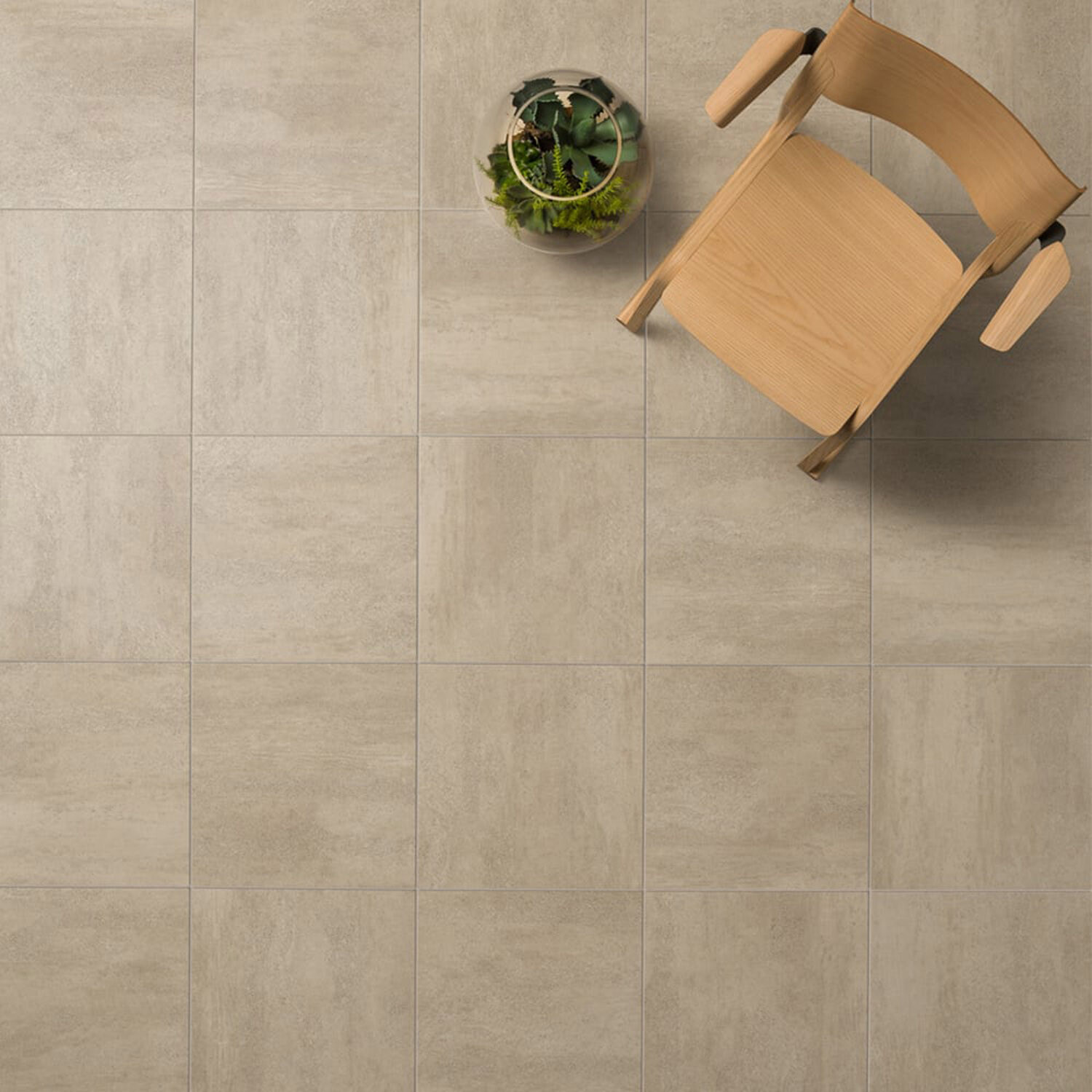 Johnson Tiles Ashlar Grip Floor And Wall Tile Sample - Taupe