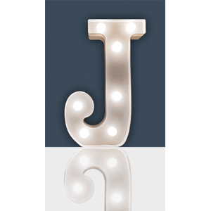 St Helens Battery Operated 3D LED Letter J Light
