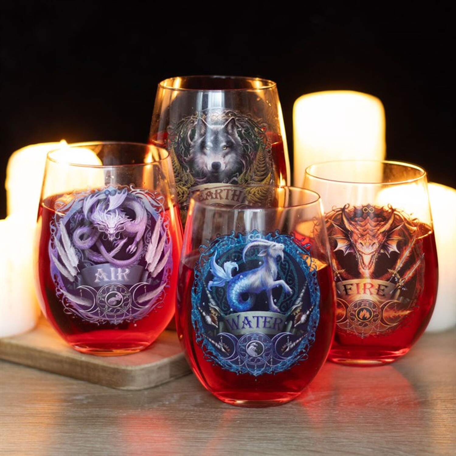 Image of Elemental Stemless Wine Glasses Set -&hellip;