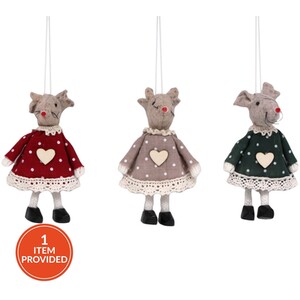 Hanging Polka Mouse Decoration