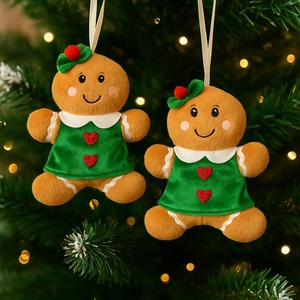 2 Pack Gingerbread Christmas Tree Baubles
