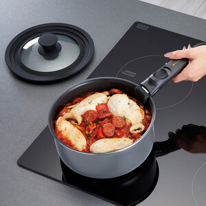 MasterClass Smart Space Set of Three Stacking Induction-Safe Non-Stick Pans