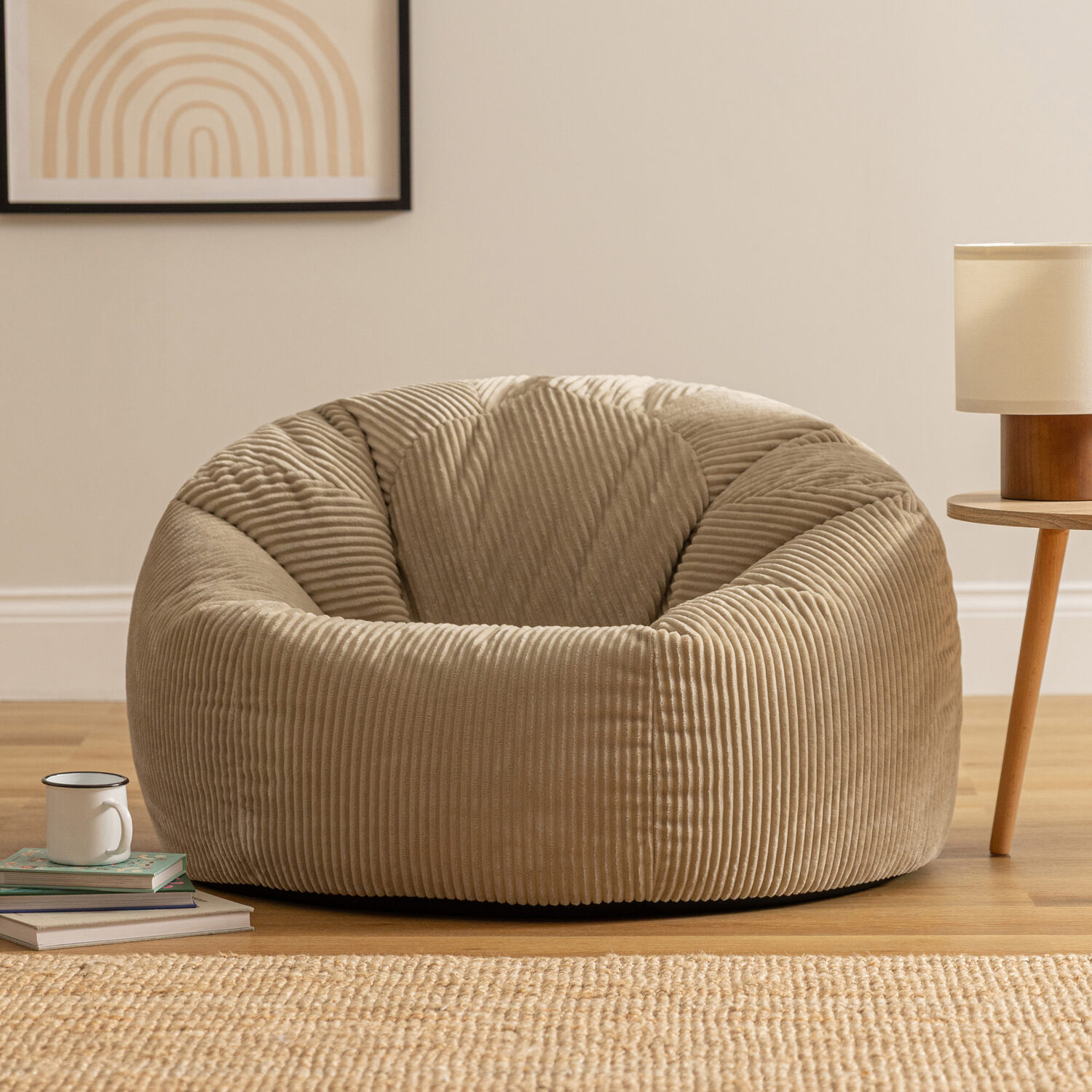 Classic Cord Bean Bag - Stone