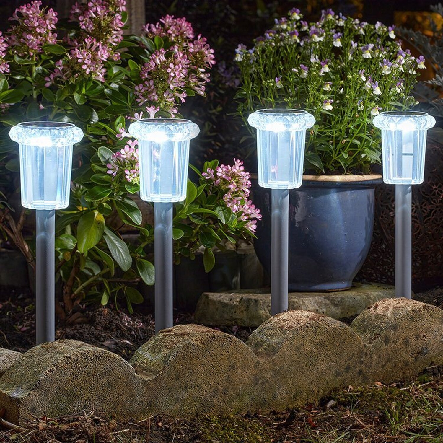 Image of Set of 4 Solar Stake Lights&hellip;