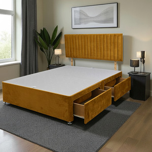 Mustard / Small Single Emily Divan Bed Base 2 Drawers and Headboard shot 12475824