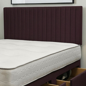 Aubergine / Small Double Emily Plush Bed Set With Mattress, 4 Drawers And 24