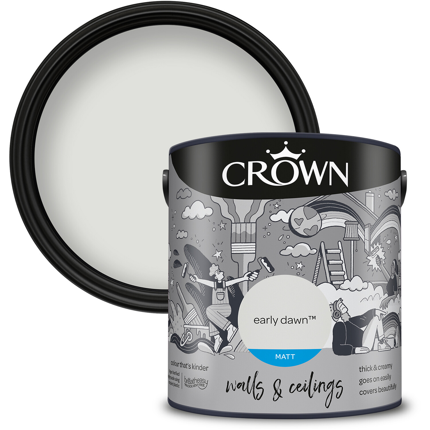 Crown Matt Emulsion   - Early Dawn / 2.5l