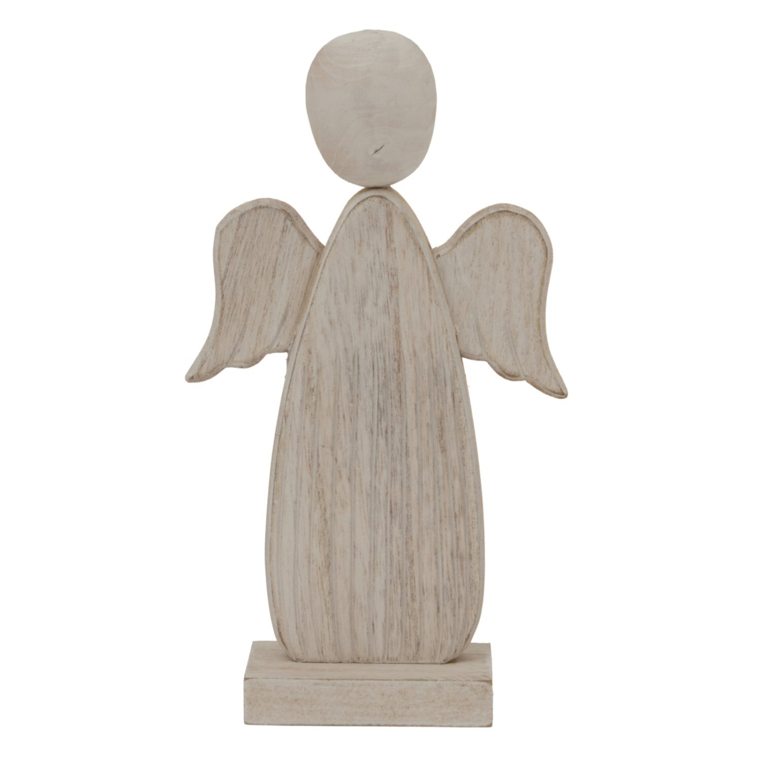 Image of Whitewashed Rustic Angel Ornament for Home&hellip;
