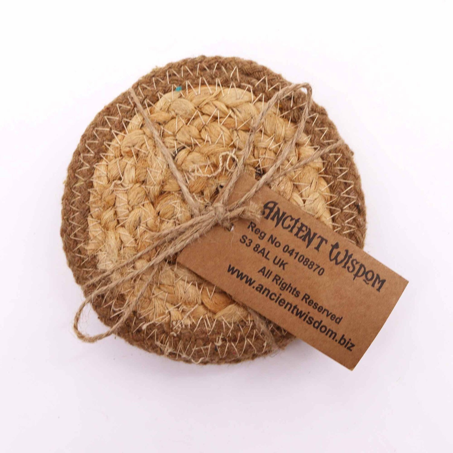 Image of Natural Jute Cotton Coasters Set of&hellip;