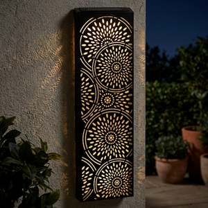 Metal Moroccan Solar Wall Panel Large Small Garden Ornament