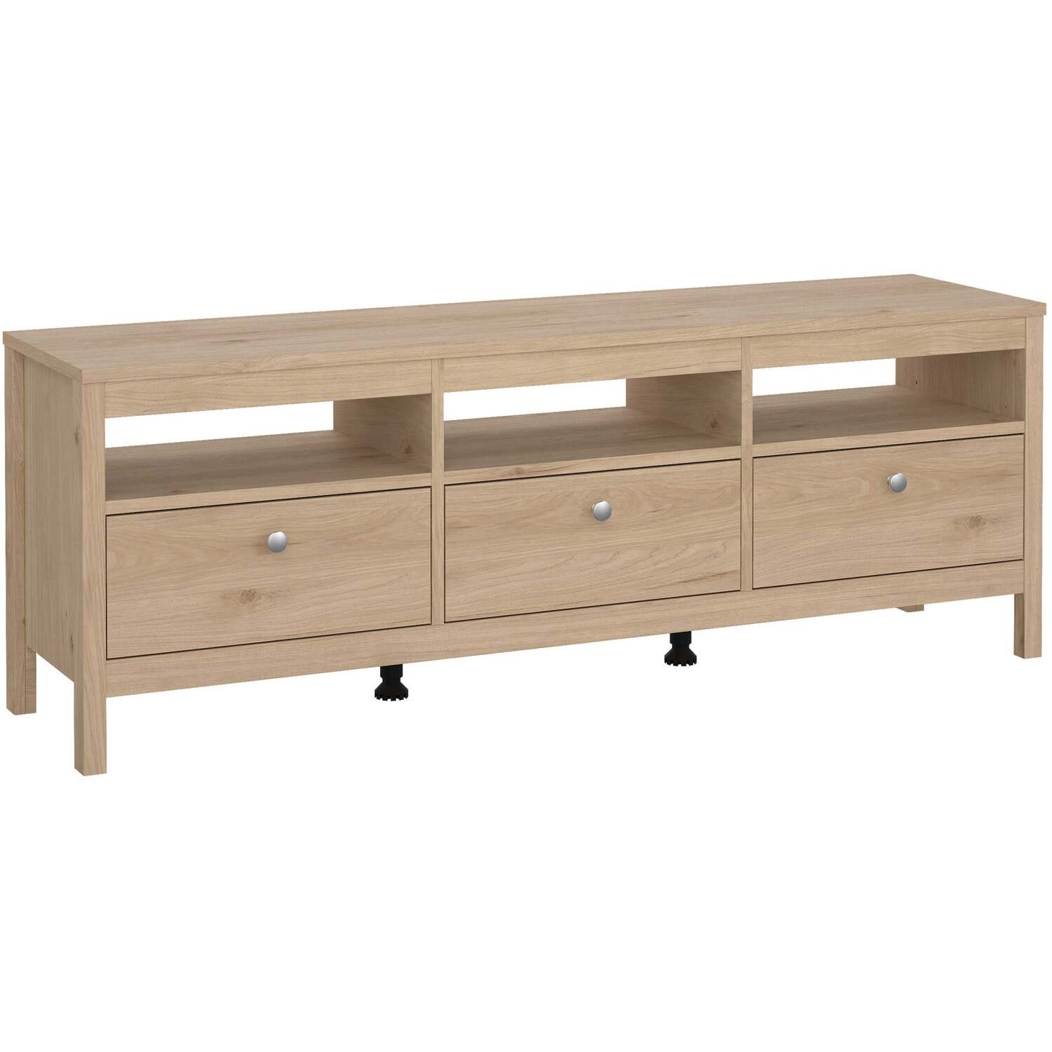 Gossmere Hickory Oak Effect TV Unit, 3 Drawers - Natural