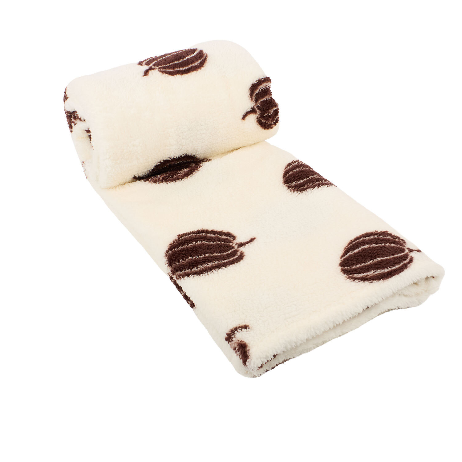 Pumpkin Sherpa Throw - Neutral