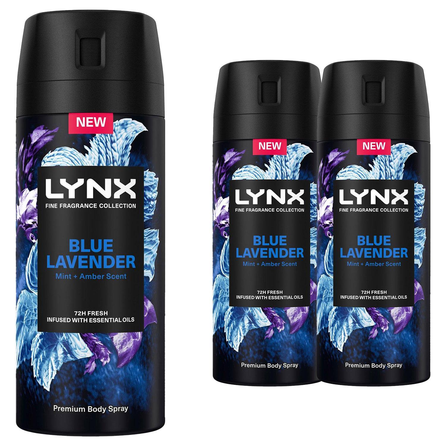 Lynx (Buy 3) Fine Fragrance Collection Blue Lavender Deodorant Body Spray 150Ml - Image 5