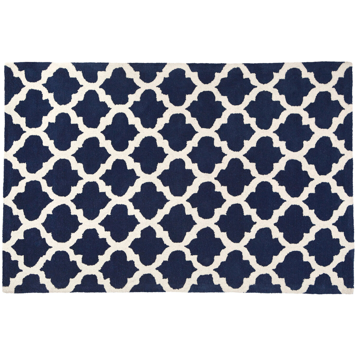 Bosie Kensington Townhouse Navy Blue and White Rug - Blue