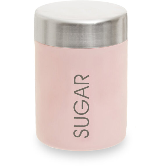 Liberty Pink Enamel Sugar Canister
