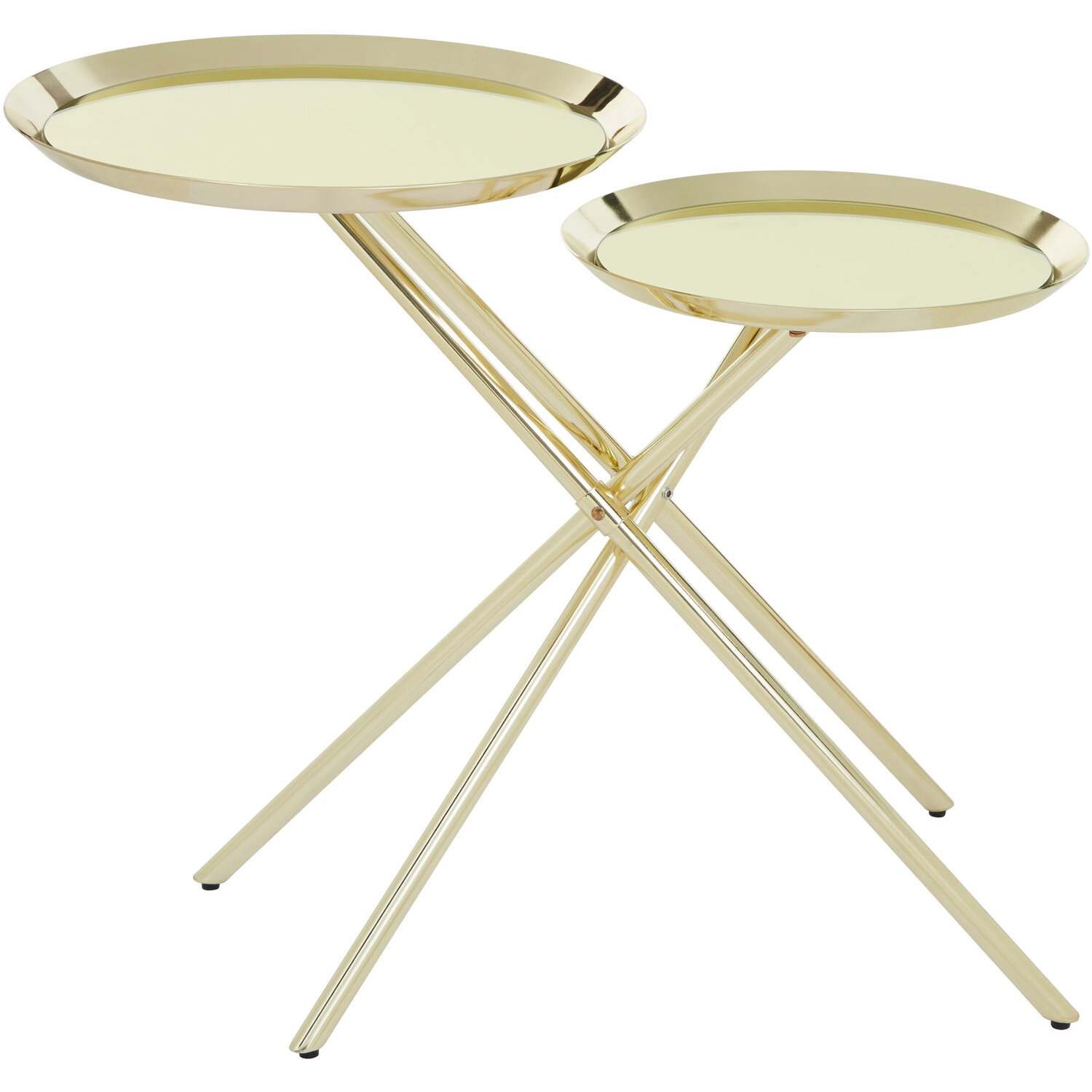Oria Warm Metallic Side Table - Gold
