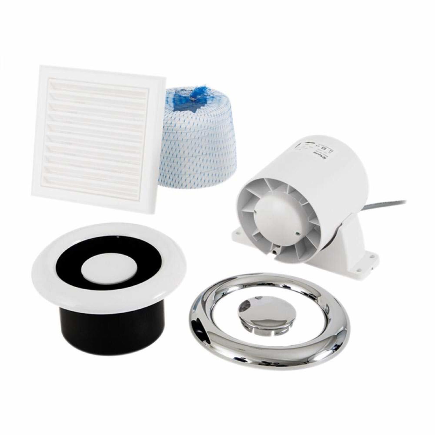 Xpelair XPL93289AW 93289AW Airline 100T Shower Fan Kit-Run-On Timer 100mm, White - Image 3