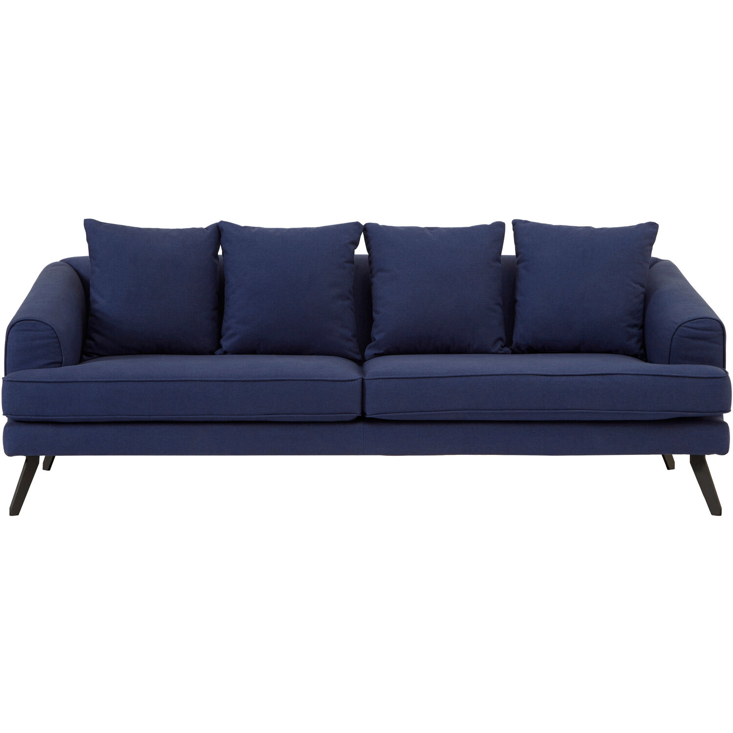 Mylo 3 Seater Navy Fabric Sofa - Blue
