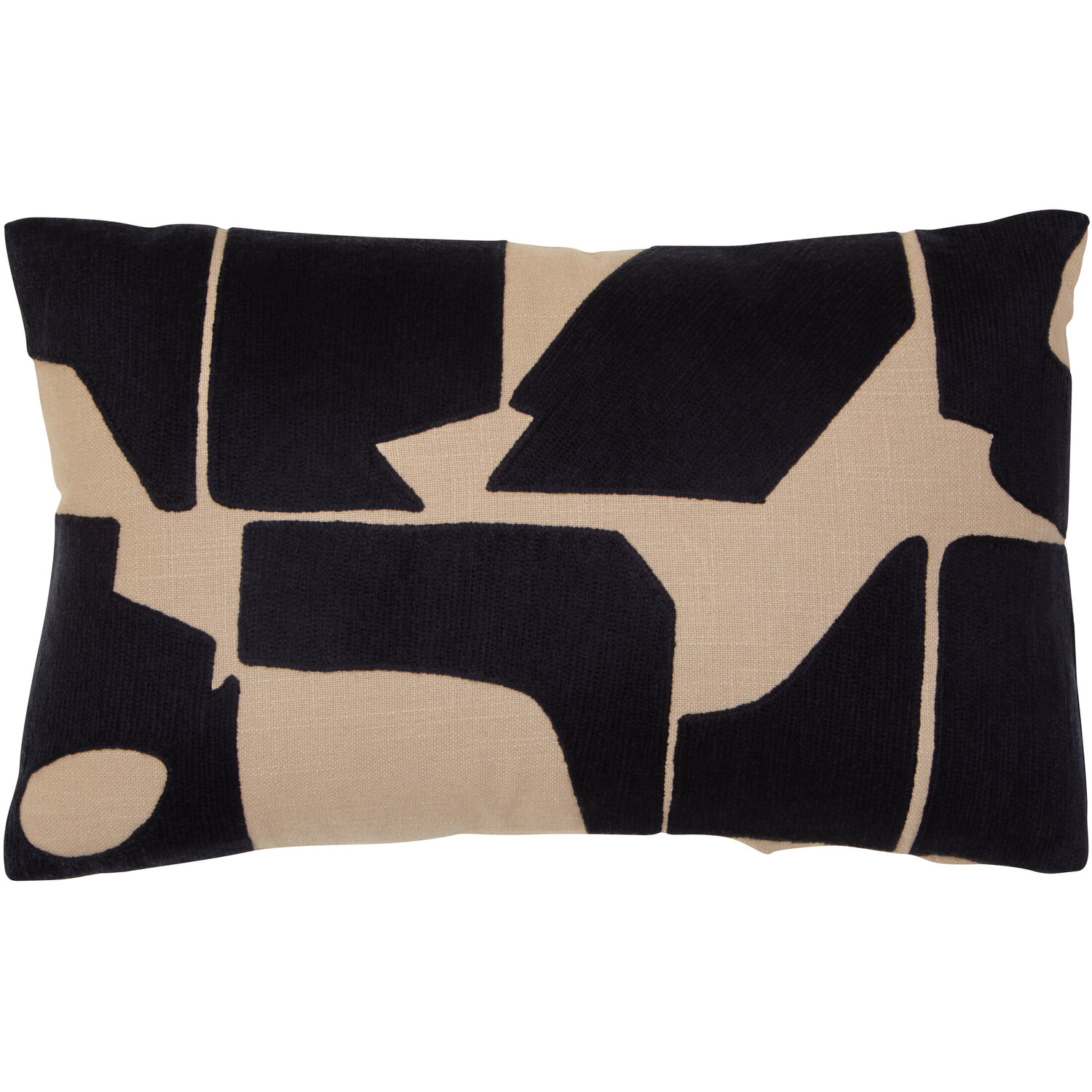 Premier Housewares Bosie Ozella Rectangular Natural And Black Cushion