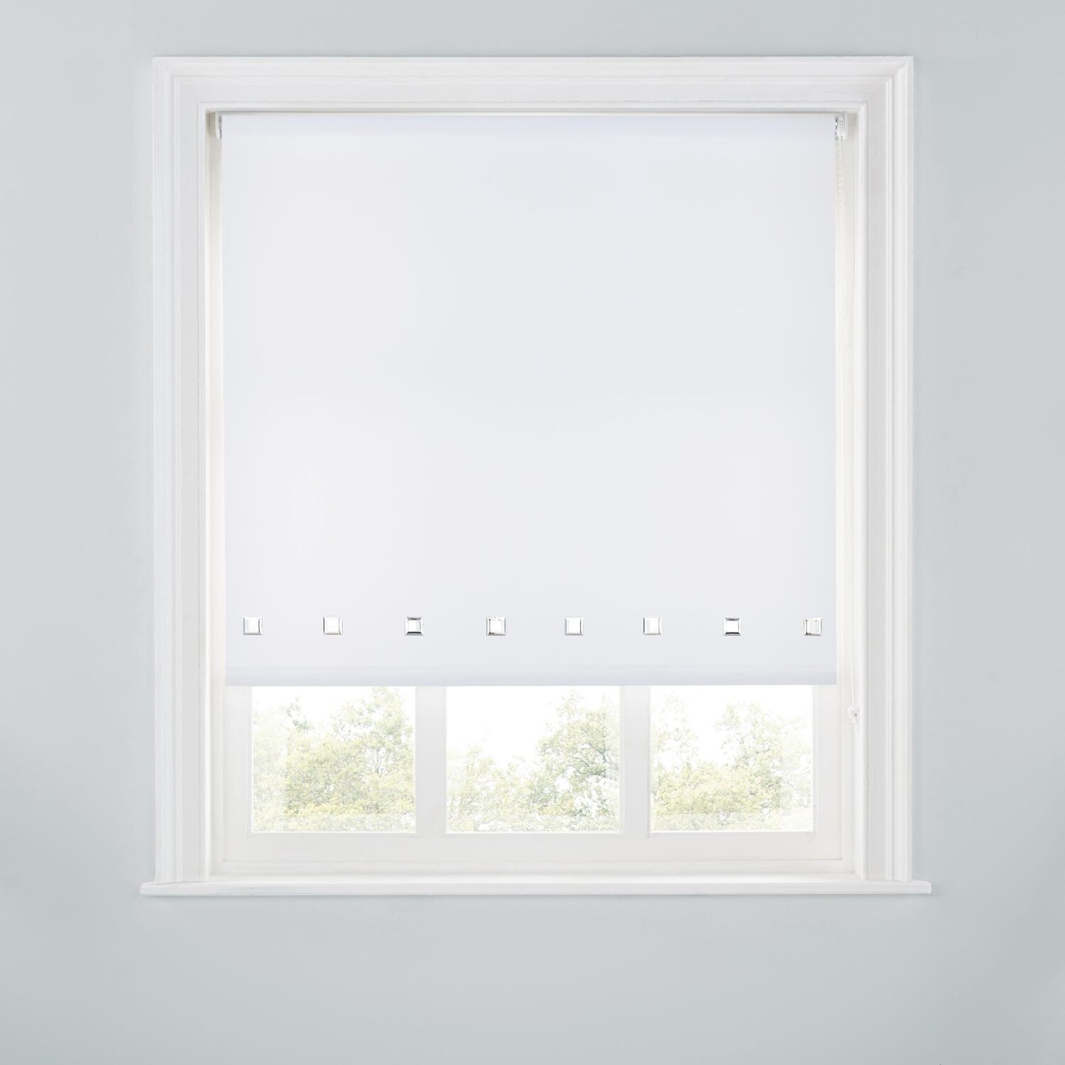 A.unique Home White Trimmable Square Eyelet Roller Blind - 2Ft - 60Cm(W)X170cm(L) - Image 3