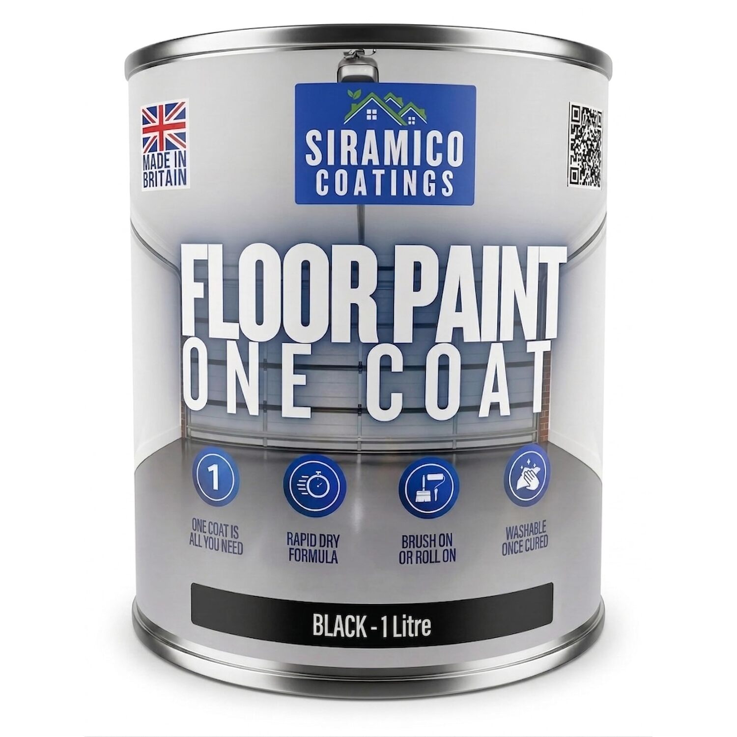Siramico Coatings One Coat Anti-Slip Floor Paint - Black