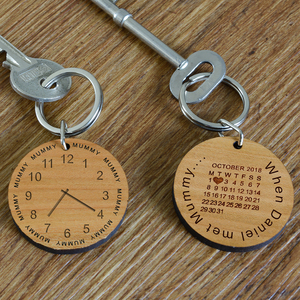 Personalised When . . . Met Mummy Key Ring