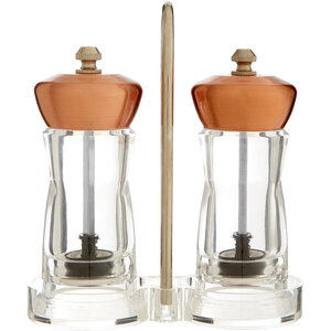 Cody Copper Salt And Pepper Mill Set On Stand