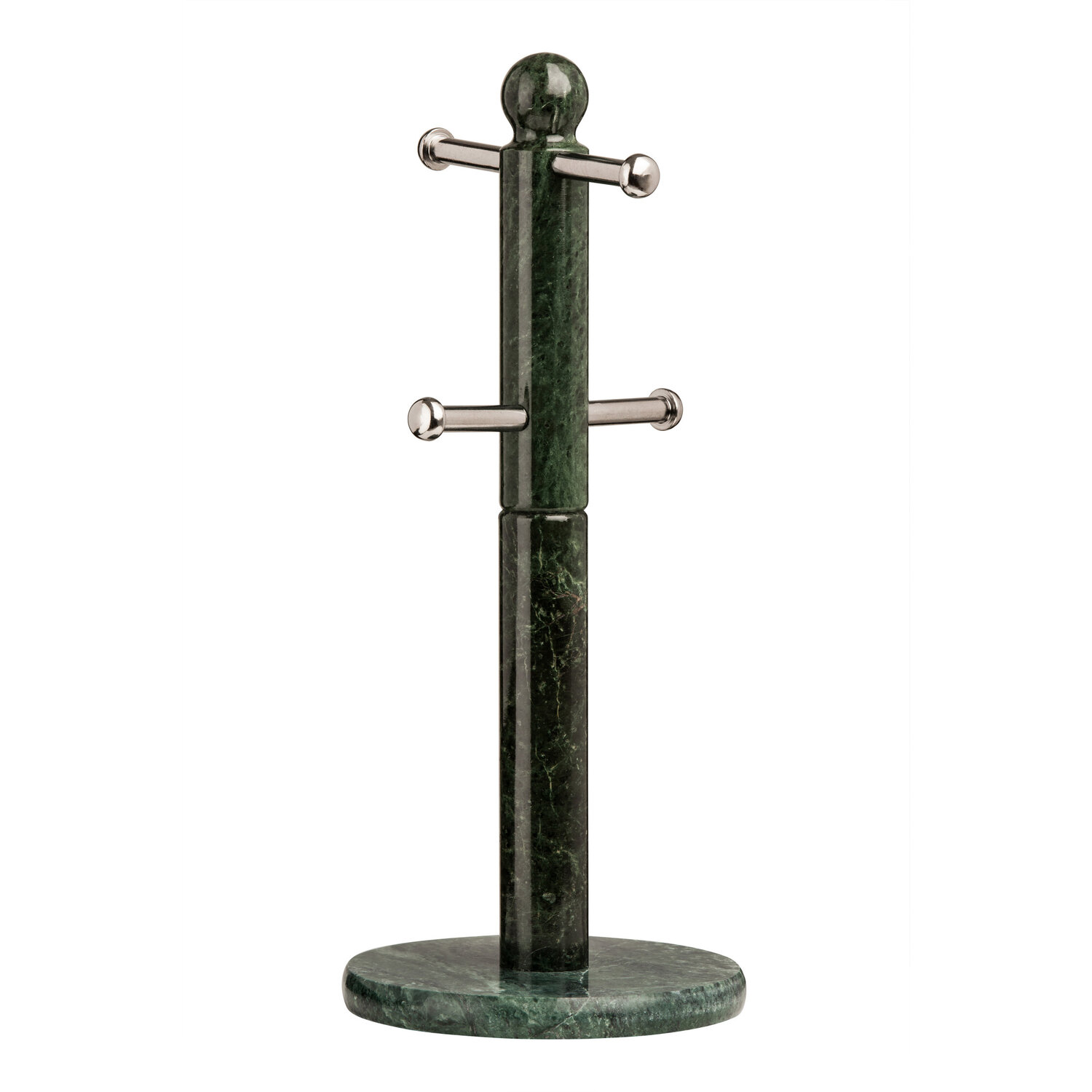 Interiors By Premier Marmore Green Marble 4 Cup Mug Tree - Green