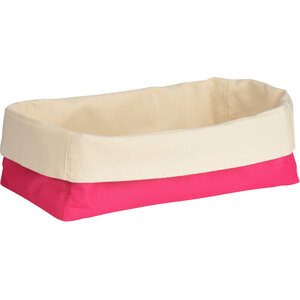 Hot Pink And Cream Oval Bread Basket