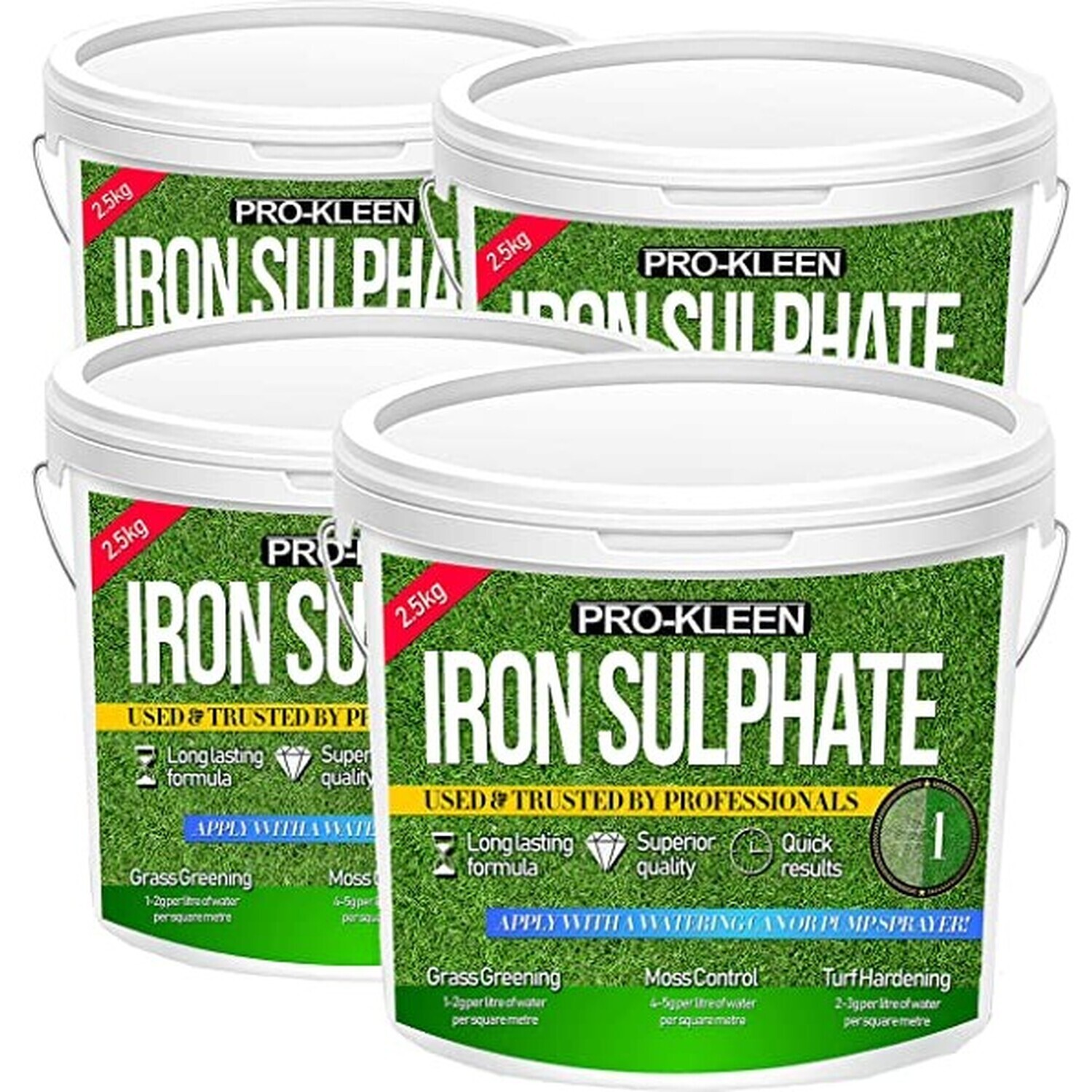 Iron Sulphate PREMIUM Pure Lawn Tonic Conditioner and Turf Hardener - White / 10l