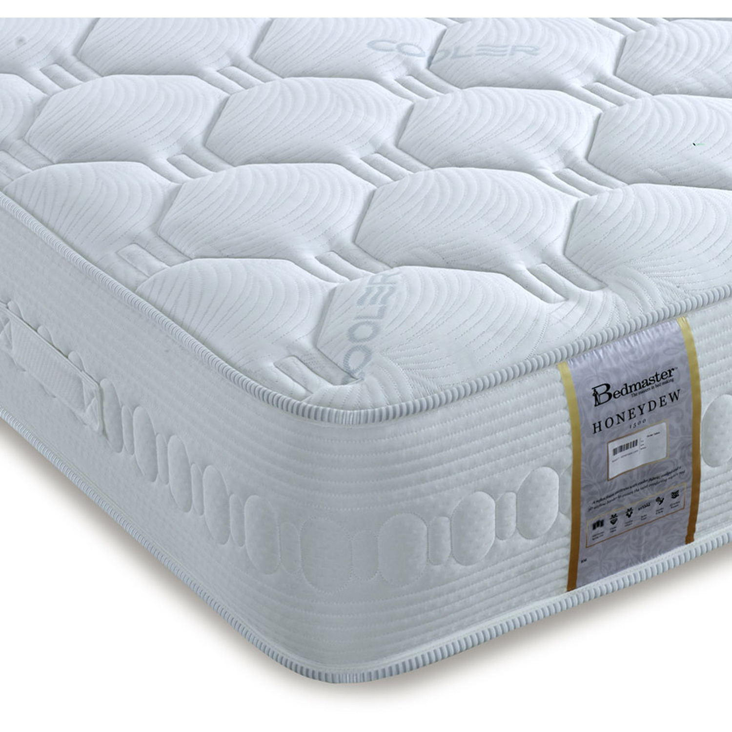 Honeydew 2000 Pocket Sprung Cool Gel Foam Mattress - White Single Foam Polyester Satin
