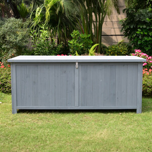 Grey Wooden Garden Storage Unit