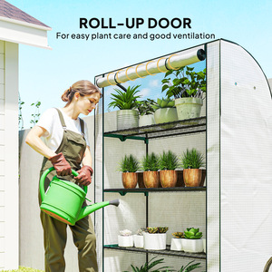 White Outsunny Mini Greenhouse Indoor Outdoor Green House shot 15258434