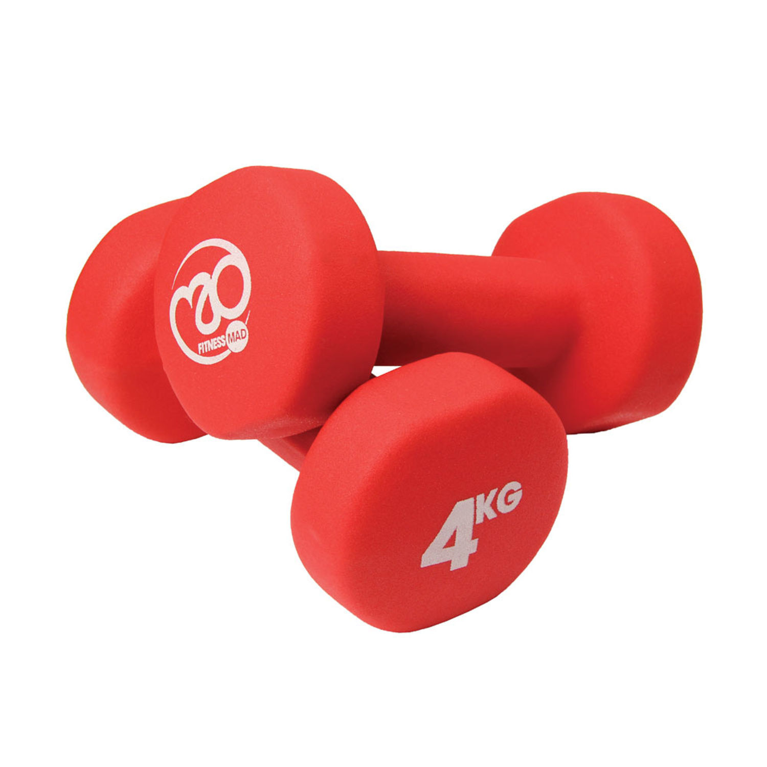 - Fitness Mad Dumbell Set (Pack Of 2) Red (4Kg) - Image 2