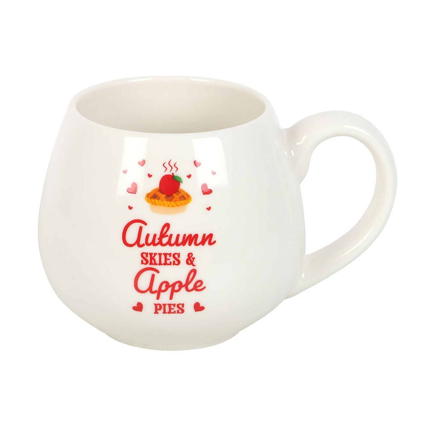 Something Different Autumn Skies & Apple Pies Rounded Mug - White