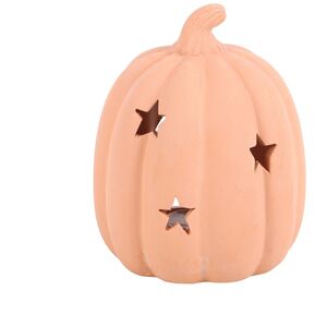 Something Different Terracotta Pumpkin Halloween Tea Light Holder