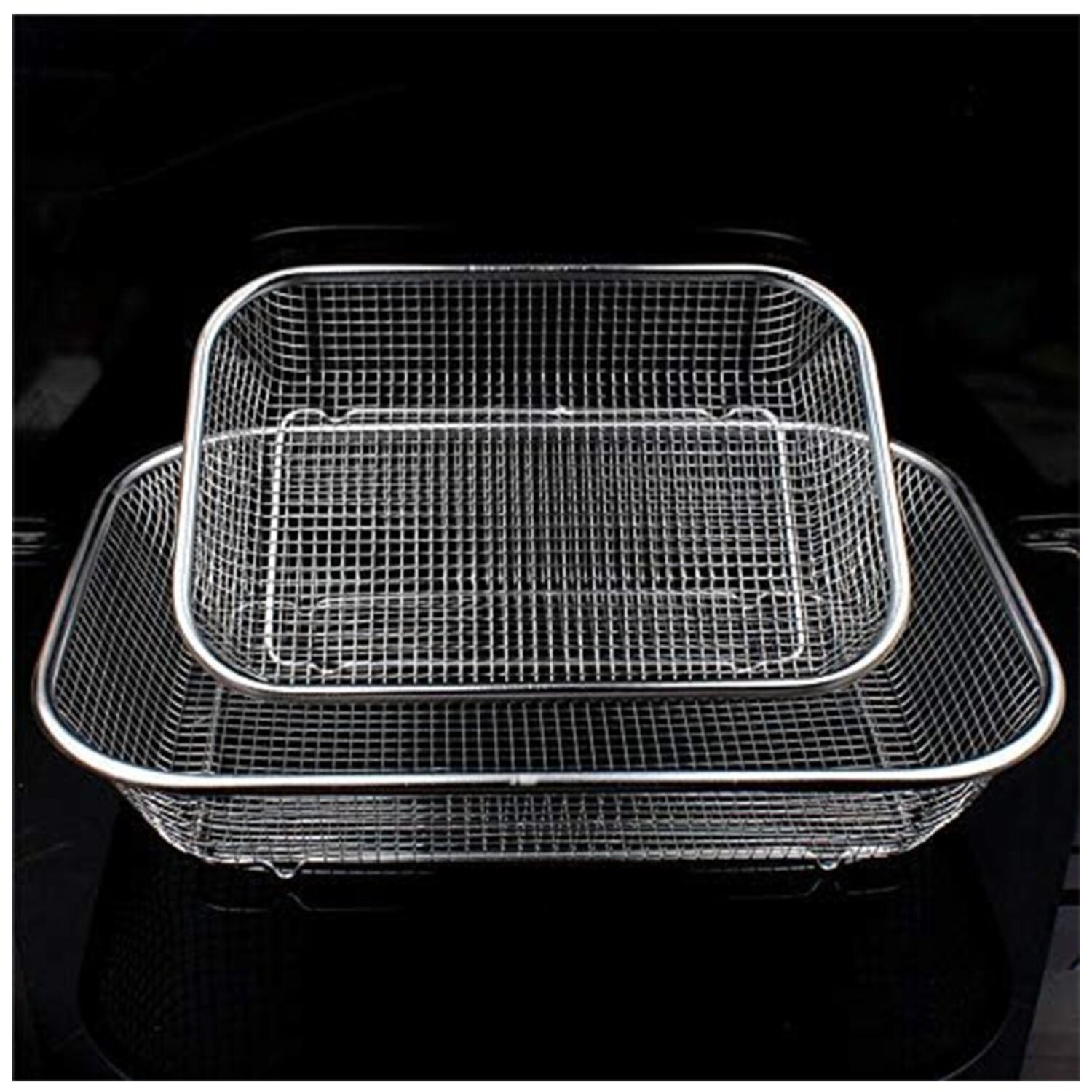 Image of Stainless Steel Rectangle Strainer Tray Basket&hellip;