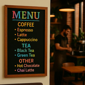 Deflecto Wall Mounted Chalkboard