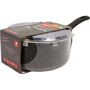 Kitchen Master Signature Granite Sauce Pan with Glass Lid