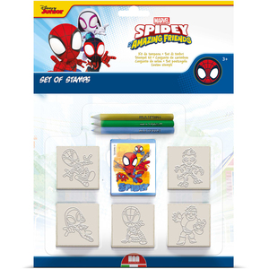 Spidey & Friends Blister Pack 5 Stamps  Kids Craft & Stationery Set