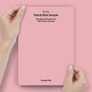 Hemway Interior Paint Sample, Sunset Pink, Peel & Stick Swatch