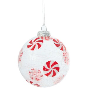 Candy Cane Sugar Spun Bauble
