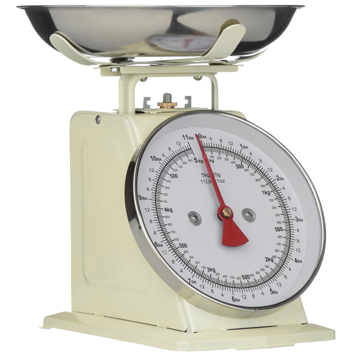 Maison By Premier Olivier 5Kg Cream Retro Kitchen Scale - Silver & Cream