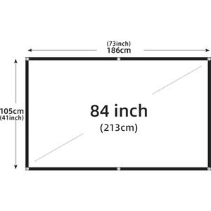 84 Inch Hd Projector Screen Foldable 16 9 Portable