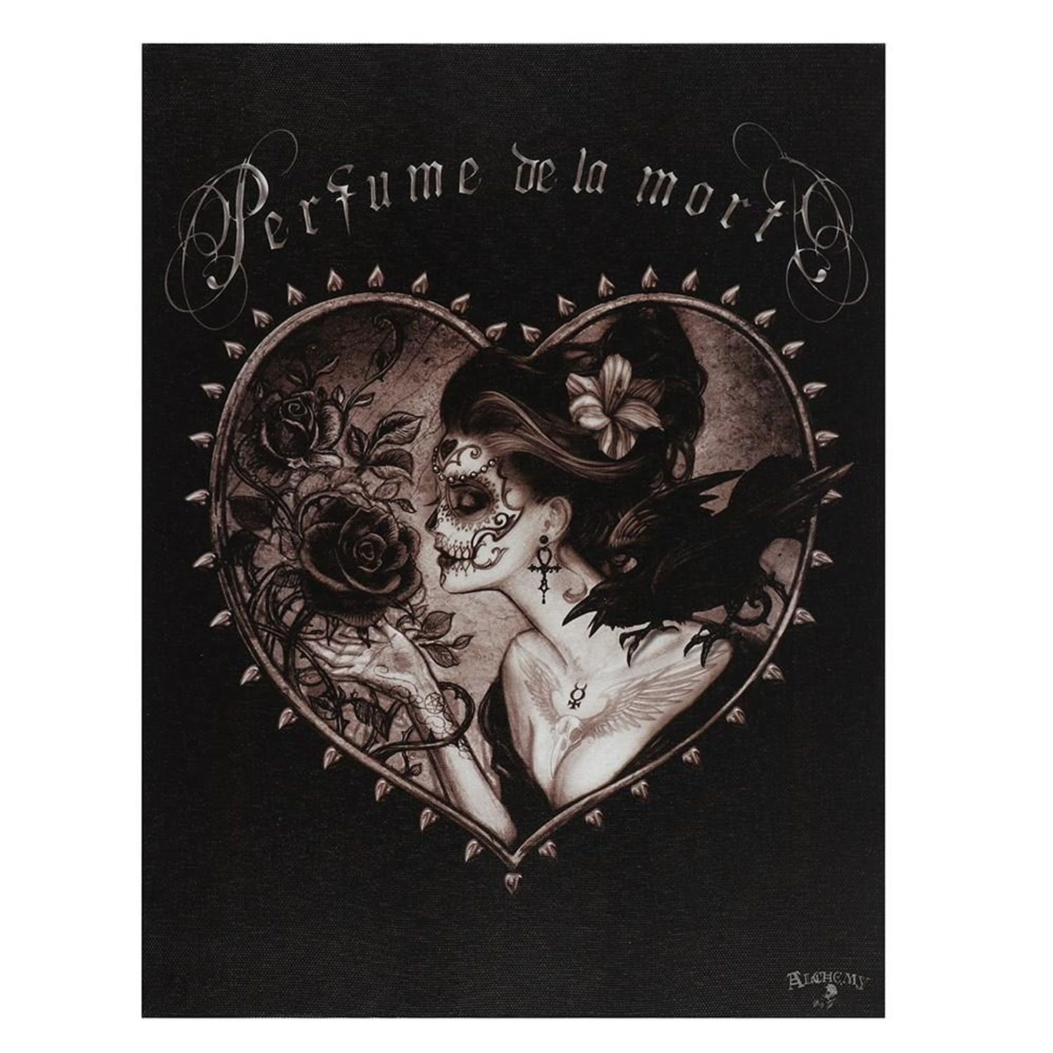 Alchemy Perfume De La Mort Canvas Plaque - Black - One Size