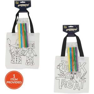 Colour Your Own Halloween Canvas Bag