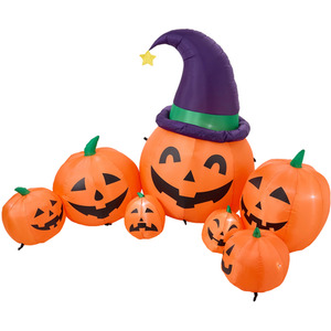 Lifeideas 7FT Halloween Light Up Inflatable Pumpkin Set