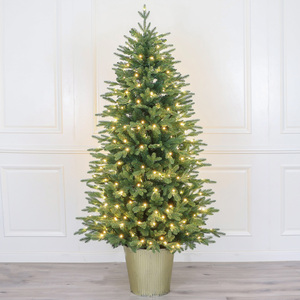 5ft Pre-Lit Hilton Potted Christmas Tree