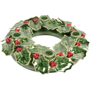 Holly and Berry Taper Candle Holder